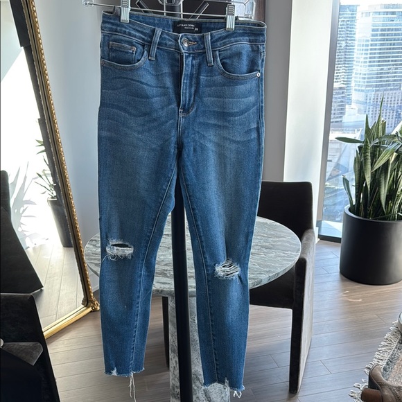 Just Black Blue Ankle Cropped Jeans - Picture 1 of 3